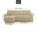 Belmarti Sofahusse 1-teilig L-Form mit Ottomane Lichtgrau Bild 1