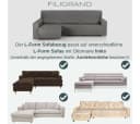 Belmarti Sofahusse 1-teilig L-Form mit Ottomane Lichtgrau Bild 5