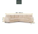 Belmarti Ecksofahusse 1-teilig Elastisch Beige Baumwollmix Bild 1