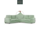 Belmarti Ecksofahusse Grün Elastischer Bezug Baumwollmix Bild 2