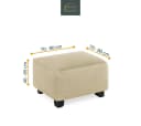 Belmarti Hockerbezug Beige Spanische Handarbeit Baumwollmix Bild 1