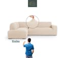 Belmarti Ecksofahusse Bezug für Ecksofa mit Halbinsel rechts/links Beige Bild 2