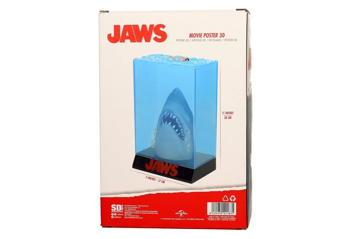 SD Toys Jaws 3D Poster Statue Der weiße Hai Blau - Bild 4