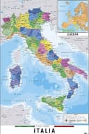 Grupo Erik Mappa Italia Fisico Politico Karte von Italien 61 x 91,5 cm Bild 2