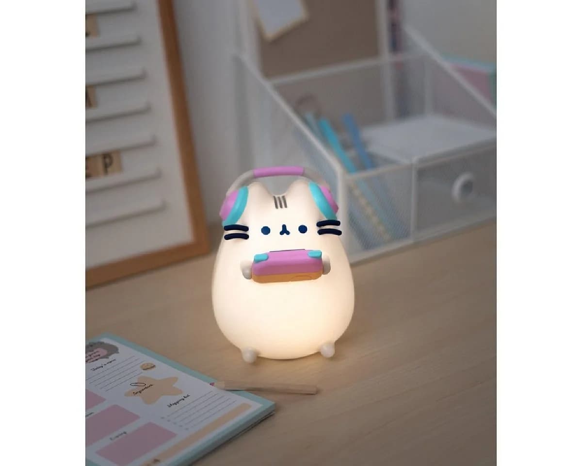 Grupo Erik Pusheen The Cat LED Lampe Gamer Grau/Rosa/Blau - Bild 4