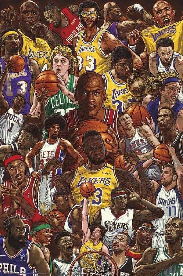 Grupo Erik Poster Basketball Superstars M. Jordan, L. James, K. Bryant - Bild 2
