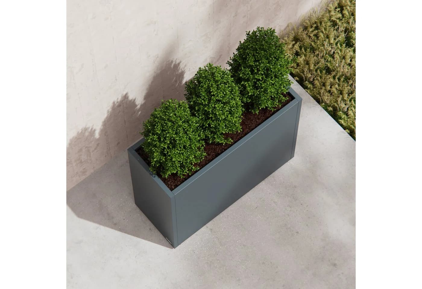 Herstera Garden Pflanzkübel Cube Anthrazit Metall - Bild 5