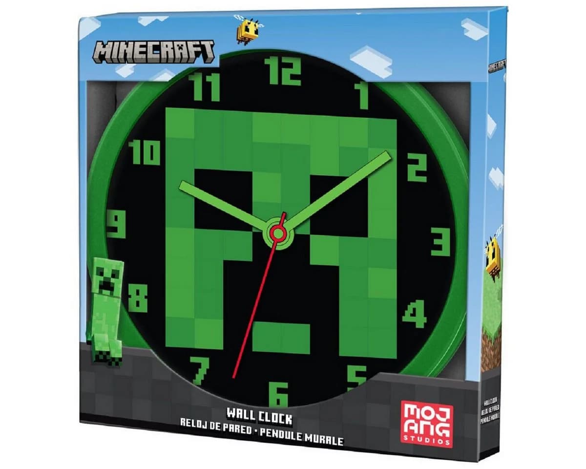 Minecraft Wanduhr 25cm Pixel-Design Grün - Bild 2