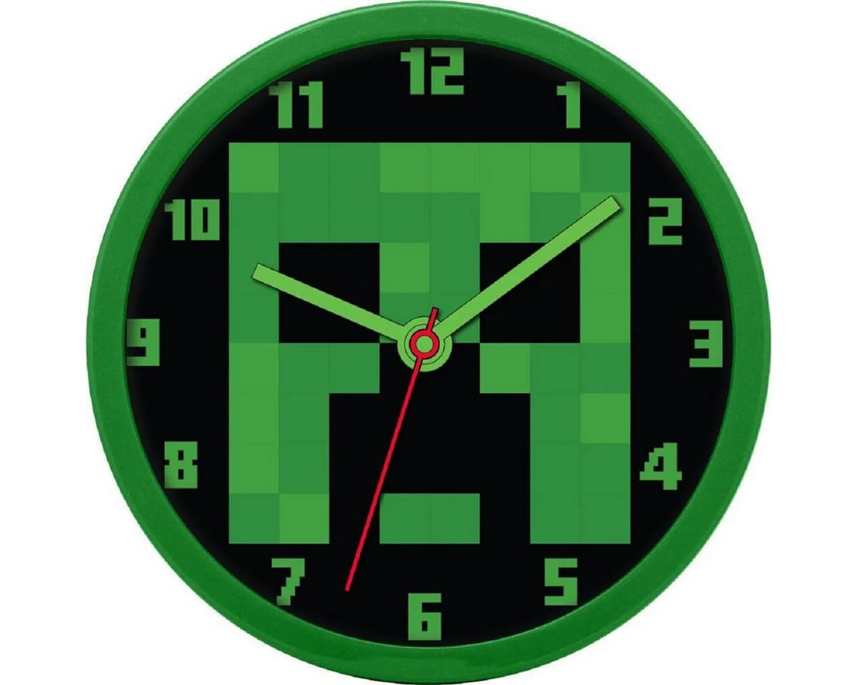 Minecraft Wanduhr 25cm Pixel-Design Grün - Bild 4
