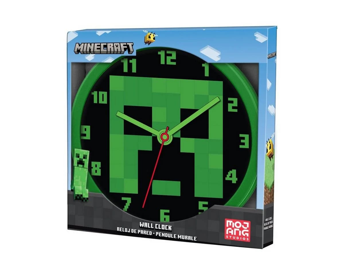 Minecraft Wanduhr 25cm Pixel-Design Grün - Bild 5