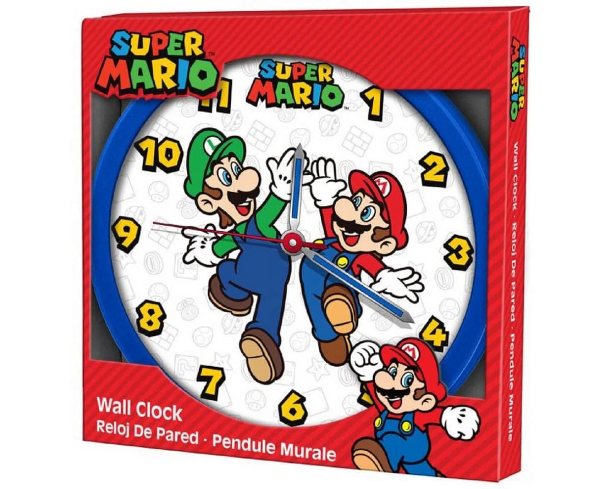 Super Mario Wanduhr Analoge 25cm Gaming Deko