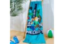 Minecraft Badetuch 70x140 cm Kinder Strandtuch Grün Schwarz Bild 1