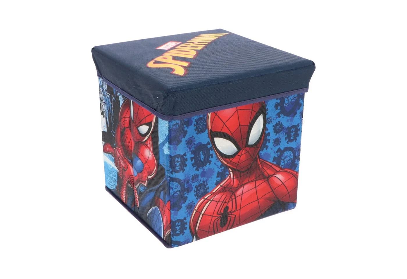 Spiderman Aufbewahrungsbox Sitzhocker 2-in-1 Blau 30x30x30 cm