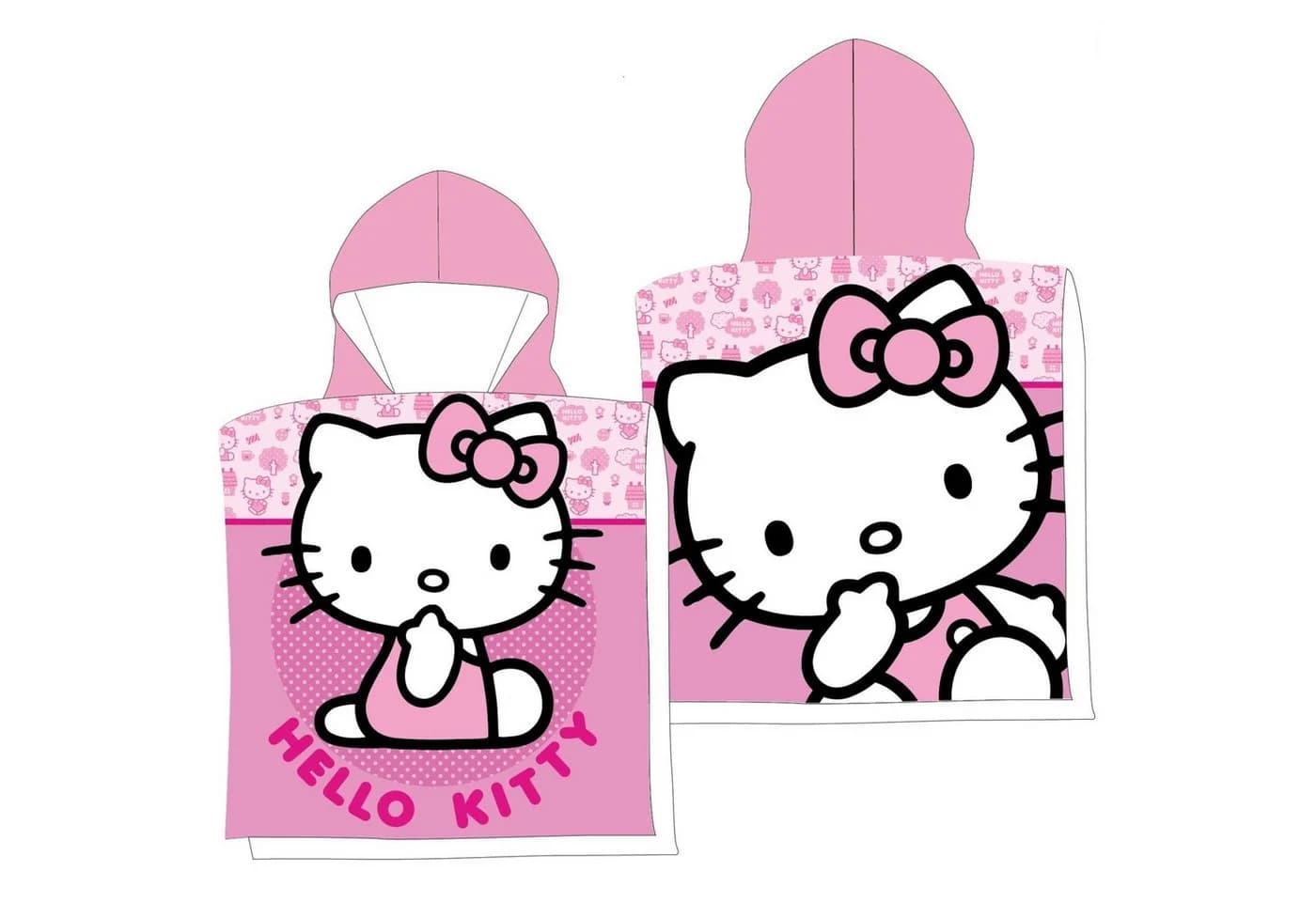 Hello Kitty Badeponcho Kapuzenponcho Rosa