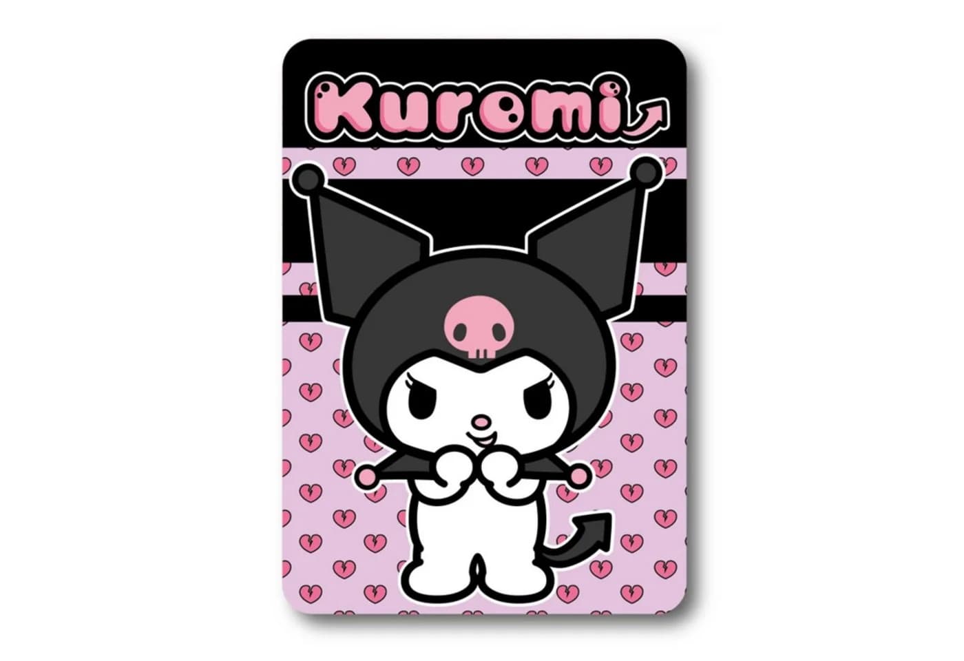 Kuromi Fleecedecke 100x140 cm Kuscheldecke Kinder Anime Design