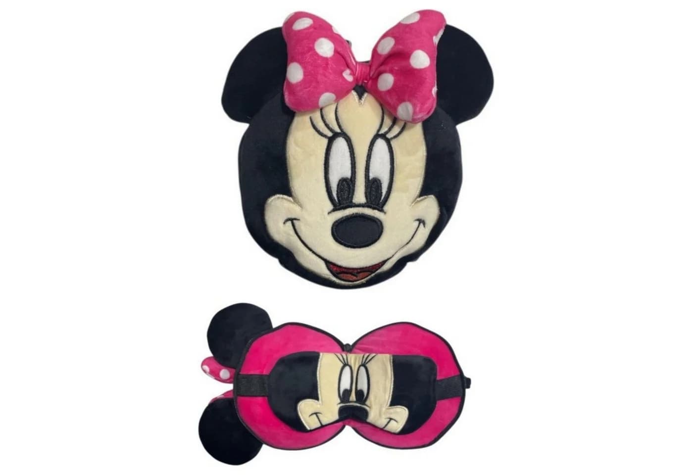Disney Minnie Mouse Reisekissen mit Schlafmaske für Kinder und Erwachsene
