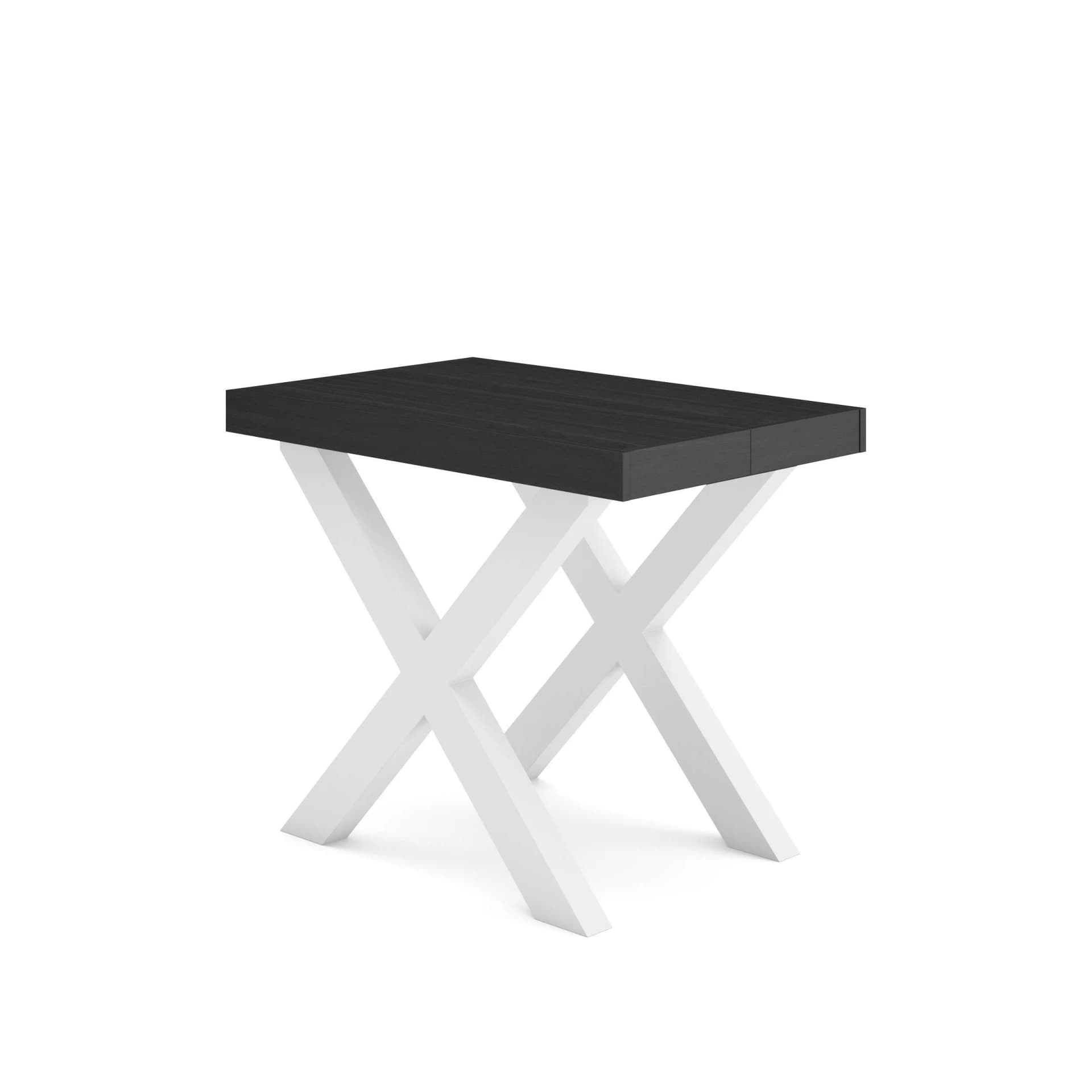 Konsolentisch ausziehbar 58-160cm Schwarz für 8 Gäste