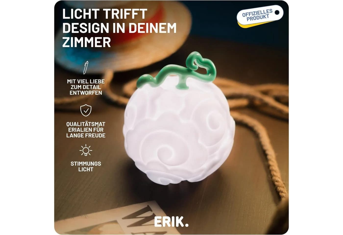 Grupo Erik One Piece Smoke Frucht LED-Dekolampe
