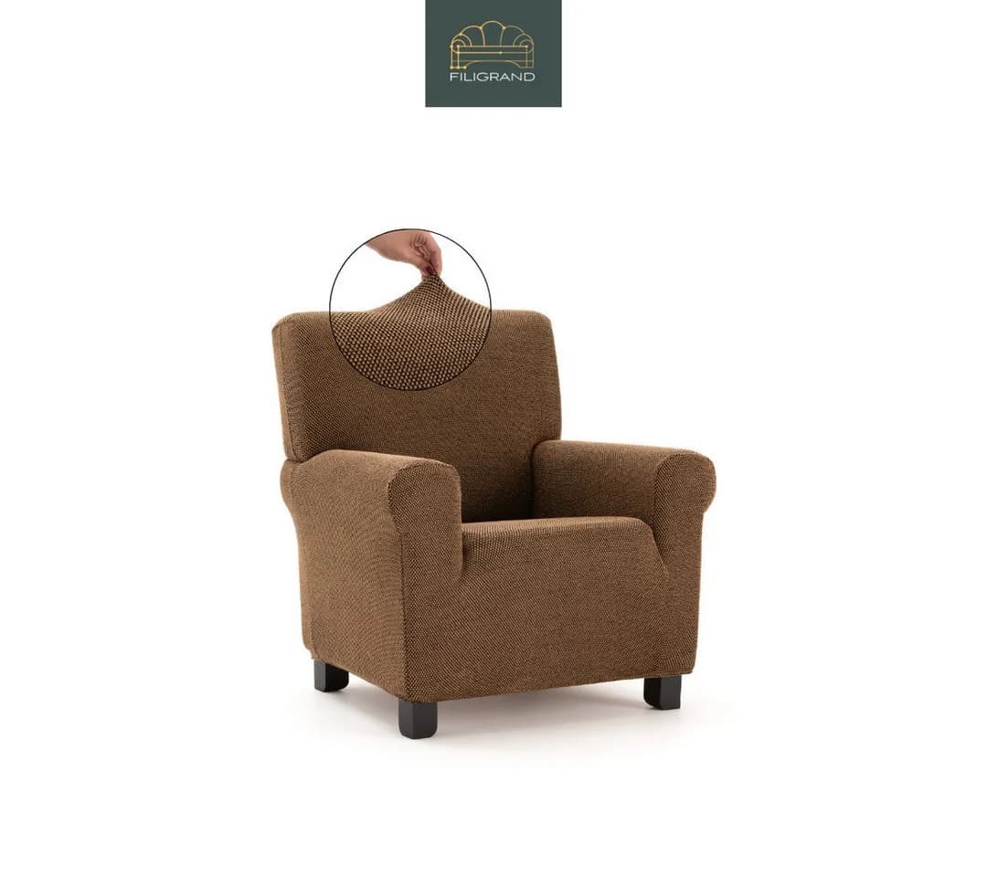 Belmarti Sesselhusse luxuriöser und edler Sesselbezug, Chenille Oberfläche, Baumwollmix, Made in Spain - Bild 2