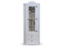 ebuy24 Vitrine New Mexico Eckschrank Weiß mit Glastür und 2 Schubladen Bild 2