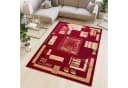 Tapiso Teppich ATLAS Rot Abstrakt Klassisches Design Bild 1