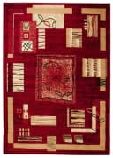 Tapiso Teppich ATLAS Rot Abstrakt Klassisches Design Bild 2