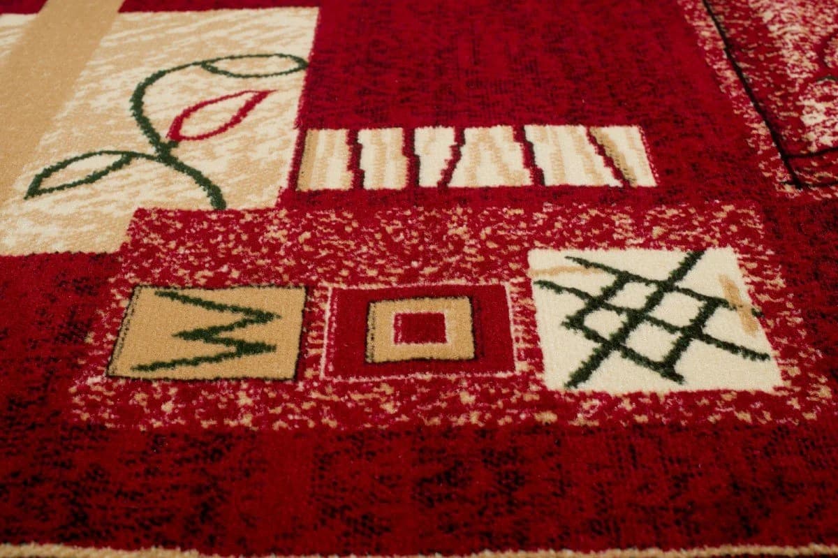 Tapiso Teppich ATLAS Rot Abstrakt Klassisches Design - Bild 4
