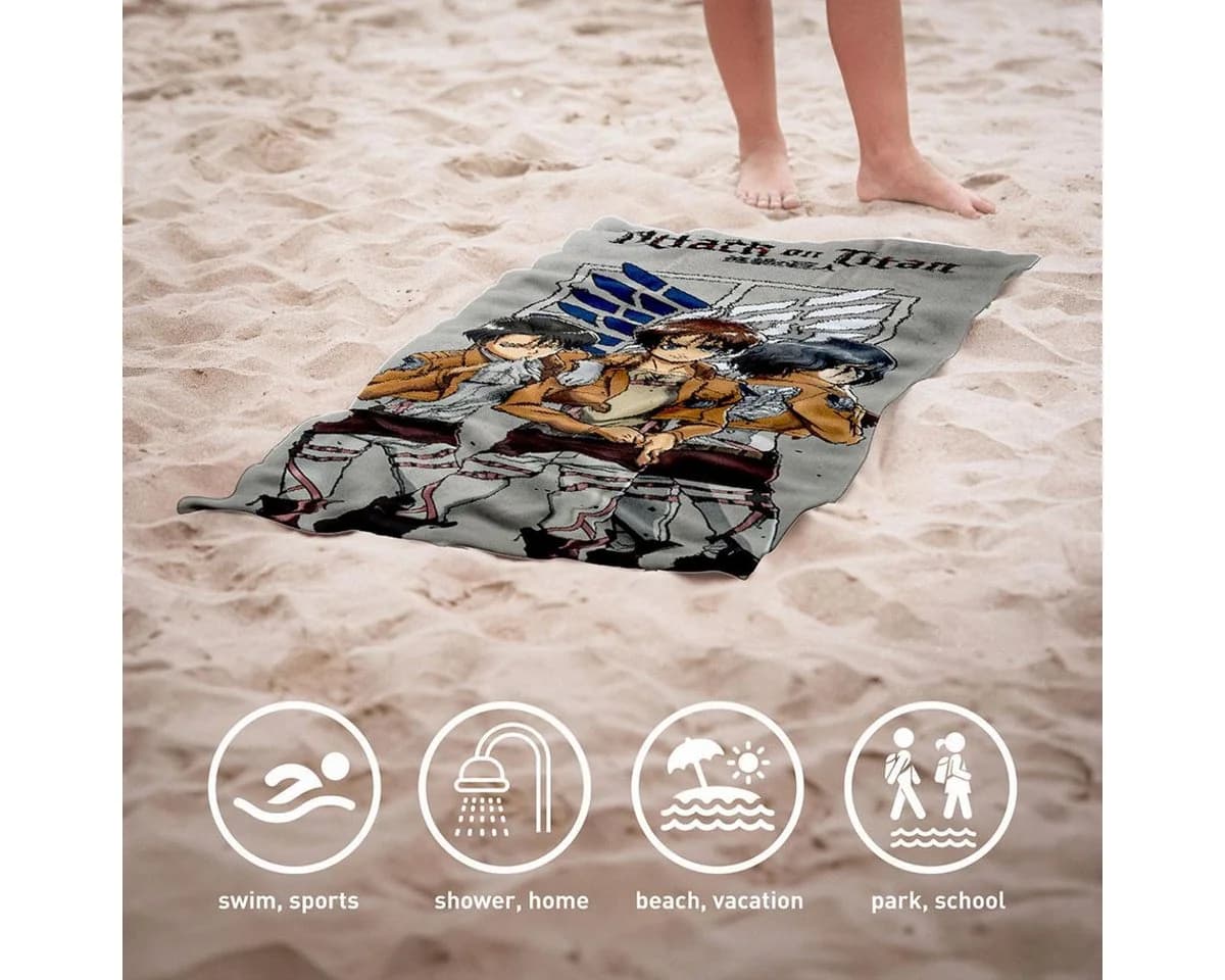 Cerda Strandtuch Attack on Titan 100% Baumwolle 70x140 cm - Bild 3