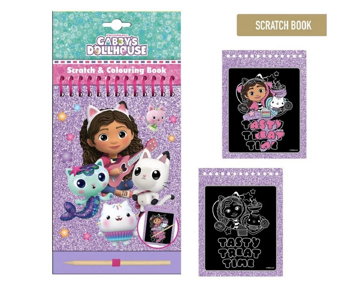 Gabby's Dollhouse Zeichenblock Kreativset Scratch Book Kratzbilder