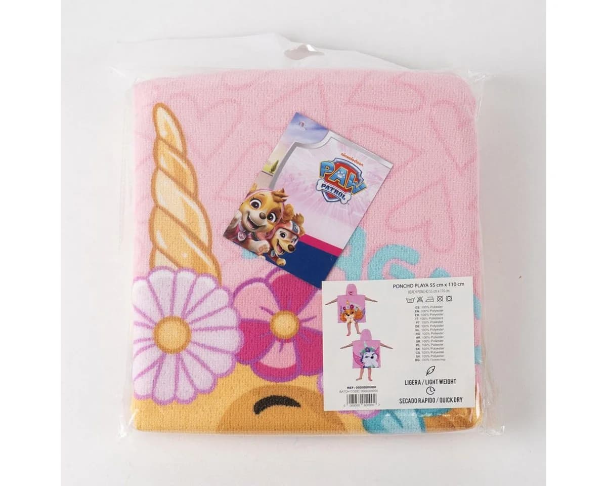 PAW PATROL Badeponcho Kinder 55x54cm Polyester Pflegeleicht - Bild 5