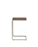 Natur24 Beistelltisch Tarsel Braun Eukalyptus Stahl Walnussfurnier Bild 1
