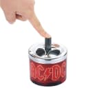 CHAMP Aschenbecher AC/DC Rot Metall mit Drehfunktion Bild 1