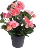 BOTANIC-HAUS Kunstblume Begonienbusch 7 Stiele Hellpink Bild 3