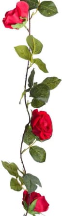 BOTANIC-HAUS Rosengirlande Rot 150cm Kunststoff Bild 1