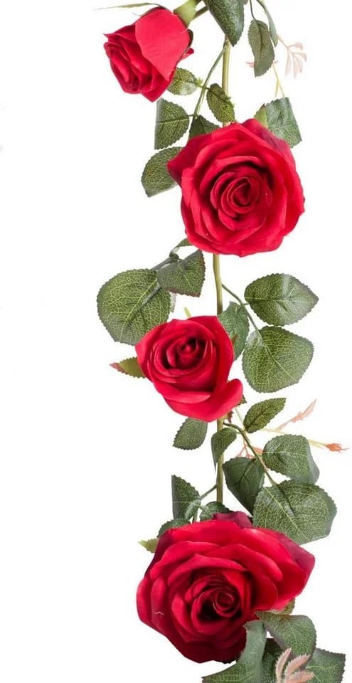 Natürliche Kunstblume Rot aus Kunststoff