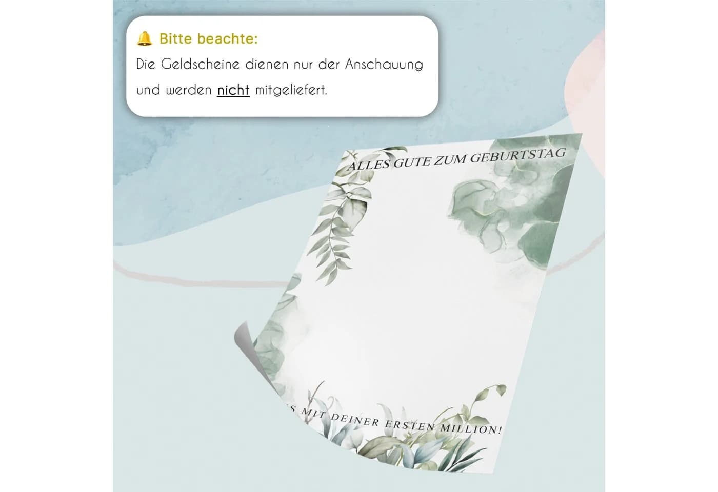 Tigerlino Poster Geldgeschenk Geburtstag Schwarz