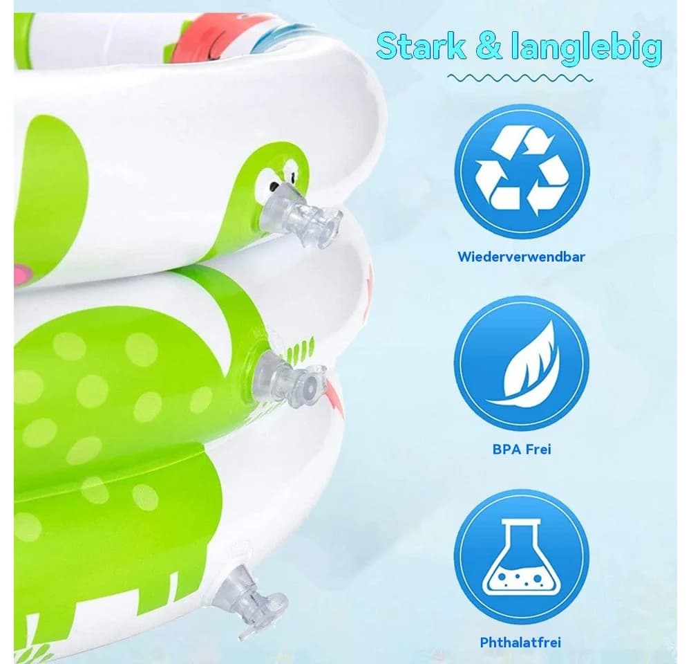 Blusmart Aufblasbares Planschbecken Kinderpool Bunt Anti-Leck - Bild 5