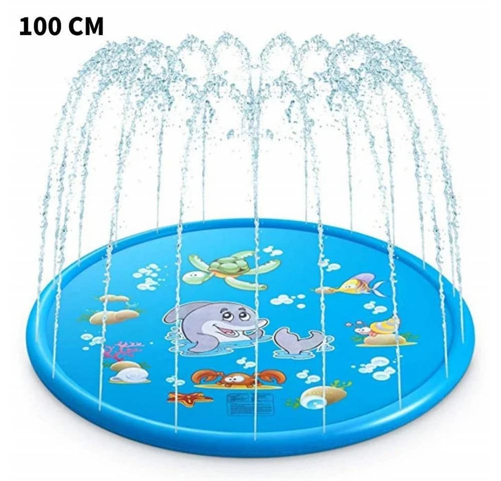 Blusmart Wassermatte Kinder mit Sprinkler Blau Meereslebewesen - Bild 2