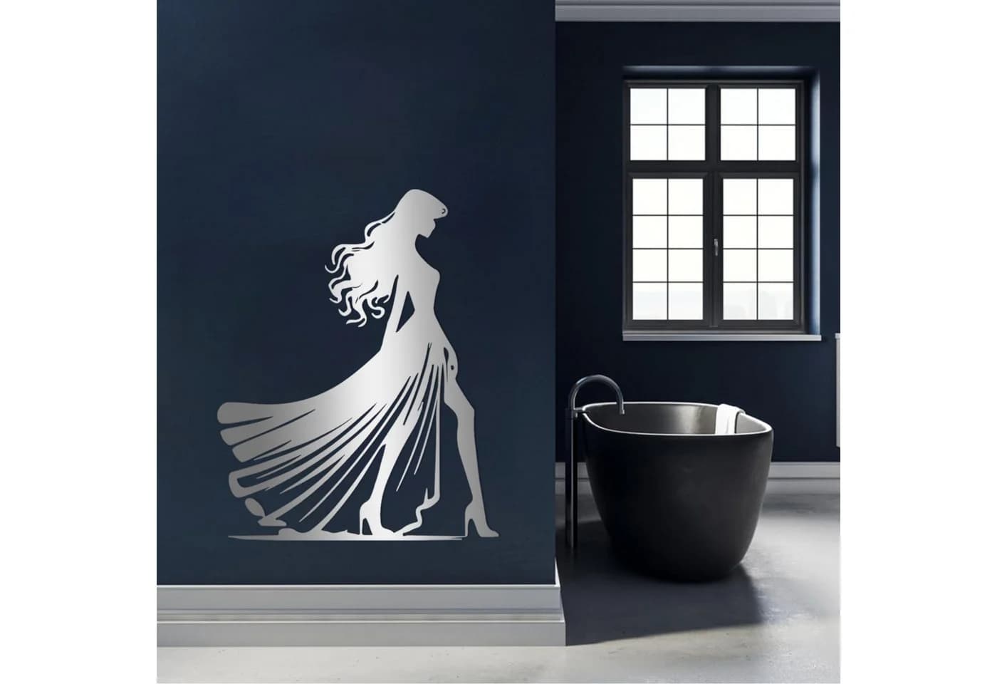 Jumpeak Wanddeko Metallkunst Abstrakte Frau Silhouette - Bild 3