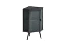 Celya Eck-Unterschrank mit Glas-Tür und verstellbarem Regal, Schwarz Bild 5
