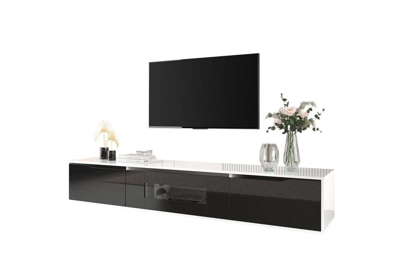 Celya TV-Schrank Hochglanz Schwarz mit LED-Beleuchtung Modern - Bild 5