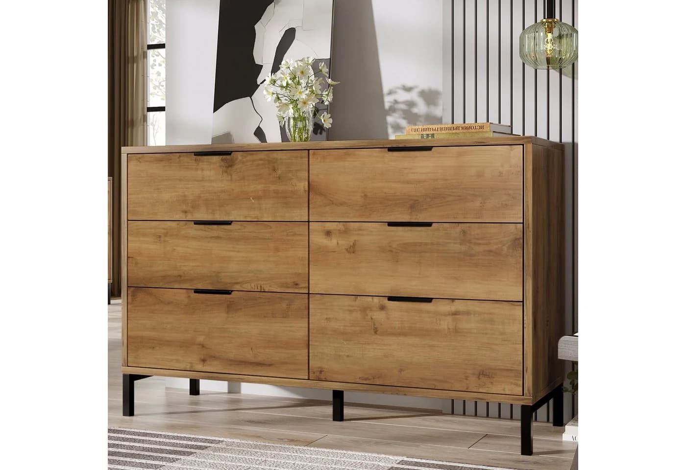 Celya Sideboard 6 Schubladen Natur - Bild 2