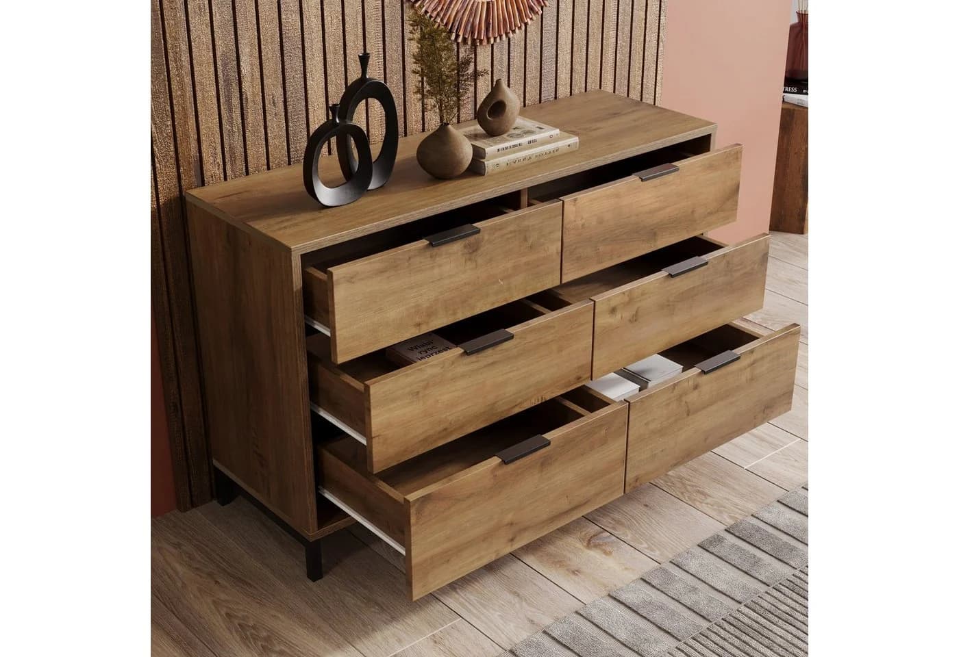 Celya Sideboard 6 Schubladen Natur - Bild 3