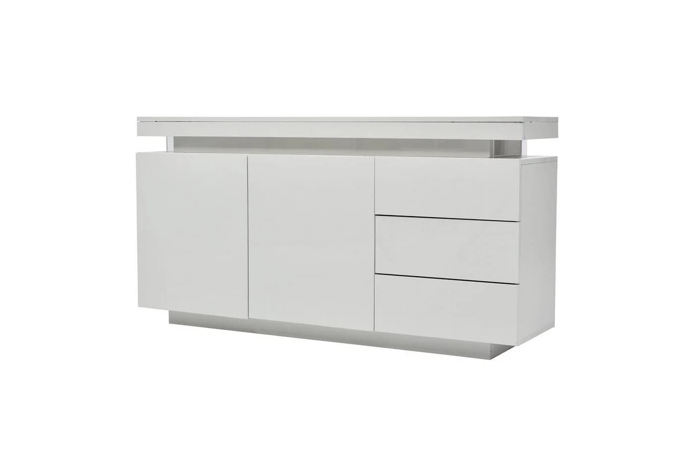 Celya TV-Schrank Sideboard weiß LED Hochglanz - Bild 4