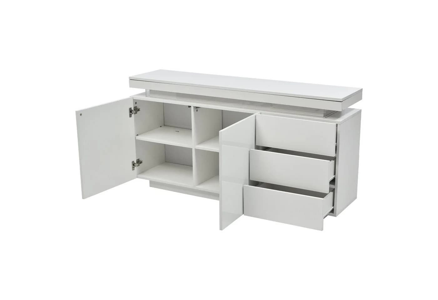 Celya TV-Schrank Sideboard weiß LED Hochglanz - Bild 5