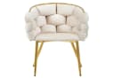 Celya Esszimmerstuhl Samt Beige Gold Metallbeine Bild 3