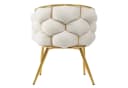 Celya Esszimmerstuhl Samt Beige Gold Metallbeine Bild 4