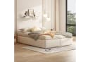 Celya Polsterbett Plattformbett Beige mit 2 Schubladen Bild 1