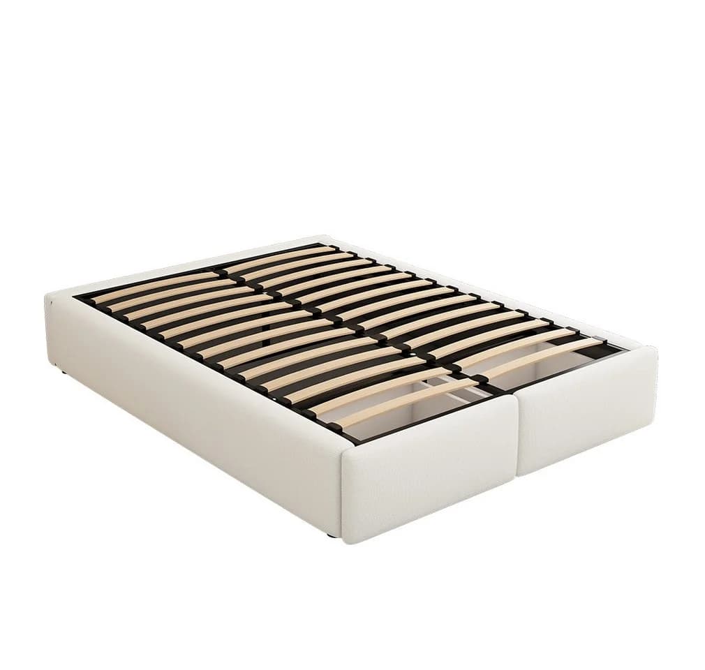 Celya Polsterbett Plattformbett Beige mit 2 Schubladen - Bild 2