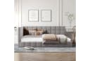 Celya Polsterbett Schlafsofa 140x200 cm Grau Samtstoff Bild 1